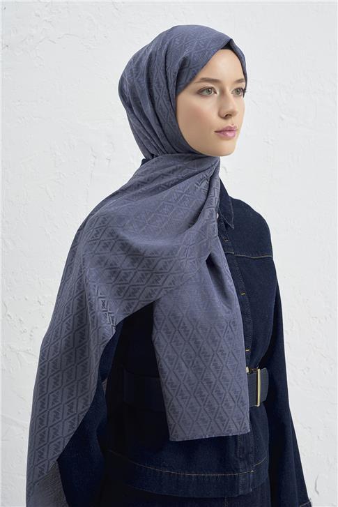 Armine Elegance İpek Pamuk Monogram Şal 19