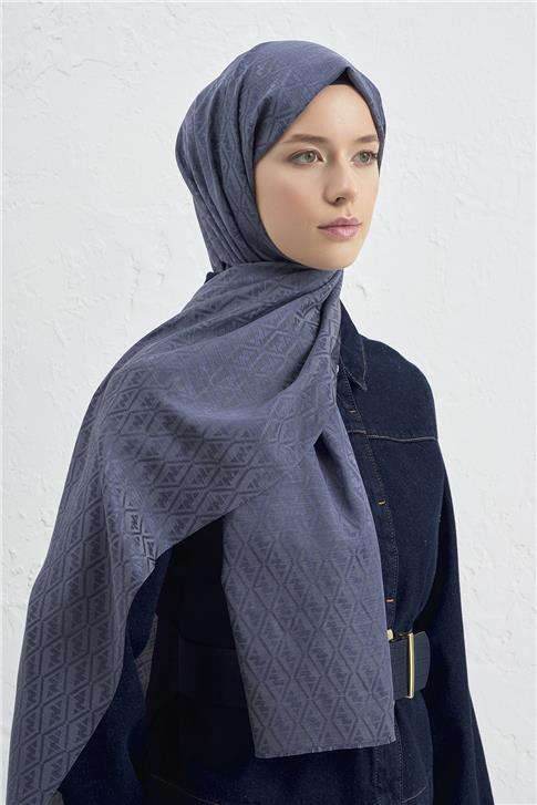 Armine Elegance İpek Pamuk Monogram Şal 19