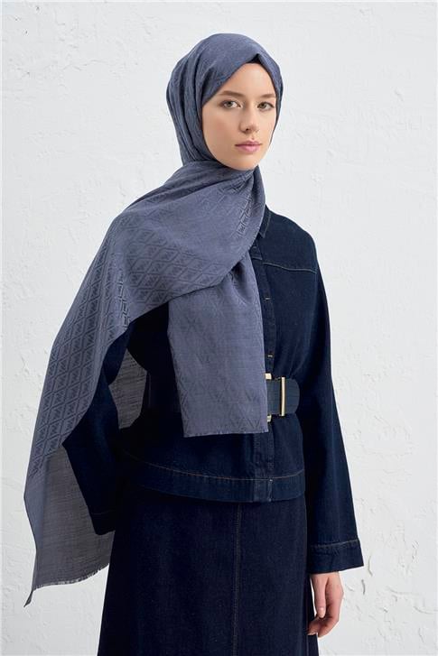 Armine Elegance İpek Pamuk Monogram Şal 19