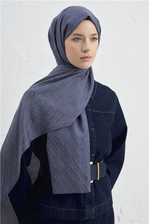 Armine Elegance İpek Pamuk Monogram Şal 19