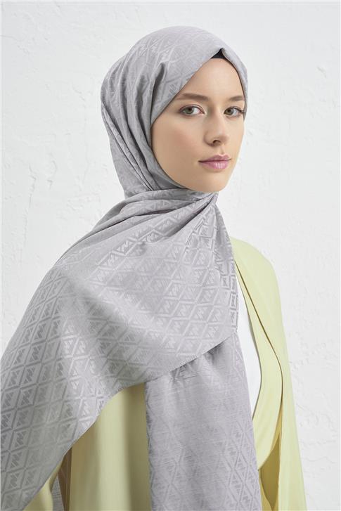 Armine Elegance İpek Pamuk Monogram Şal 22