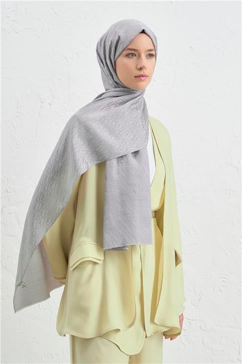 Armine Elegance İpek Pamuk Monogram Şal 22