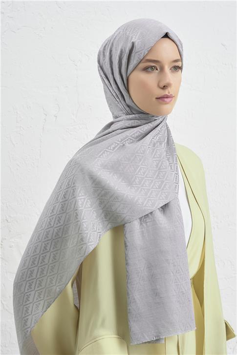 Armine Elegance İpek Pamuk Monogram Şal 22