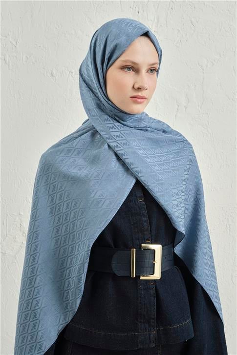 Armine Elegance İpek Pamuk Monogram Şal 26