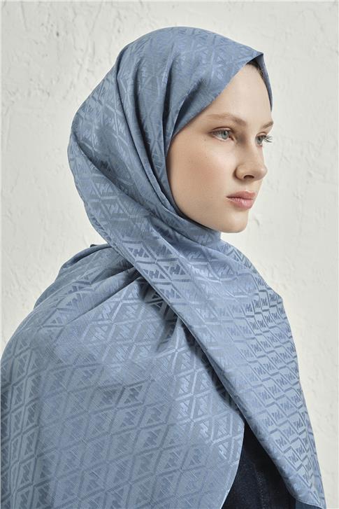 Armine Elegance İpek Pamuk Monogram Şal 26