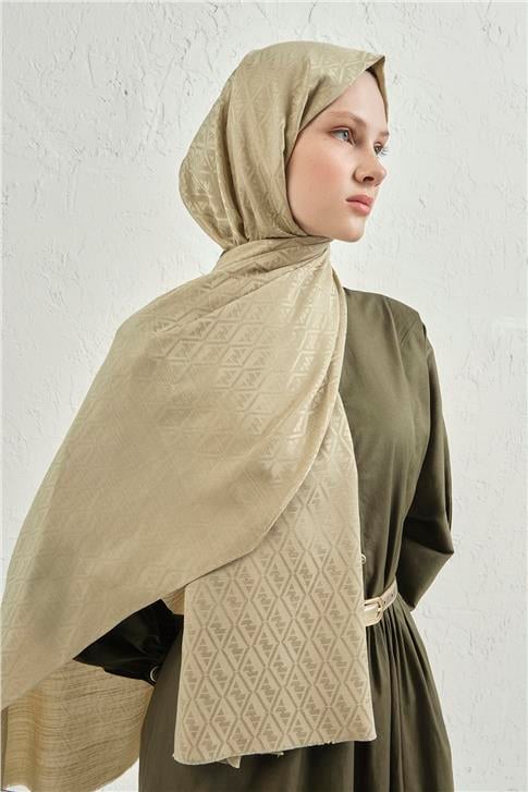 Armine Elegance İpek Pamuk Monogram Şal 54