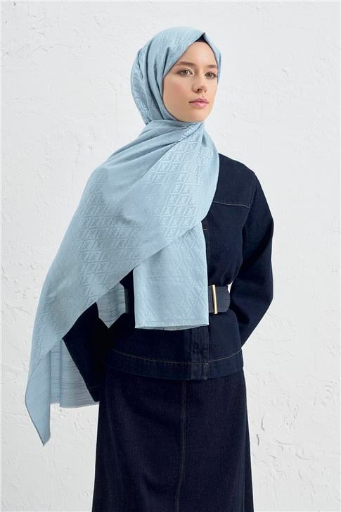 Armine Elegance İpek Pamuk Monogram Şal 55