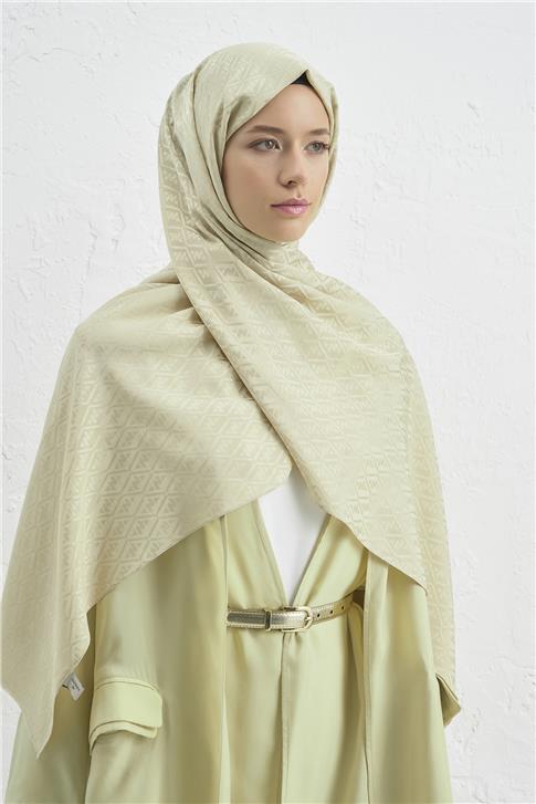 Armine Elegance İpek Pamuk Monogram Şal 62