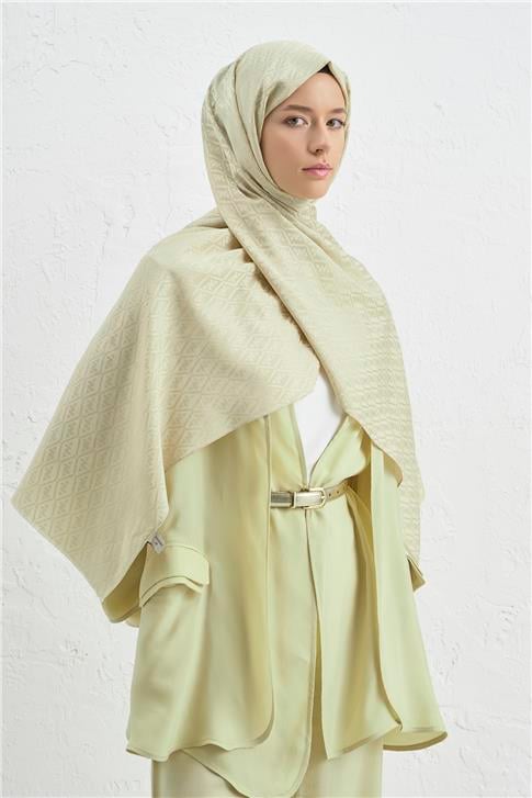 Armine Elegance İpek Pamuk Monogram Şal 62