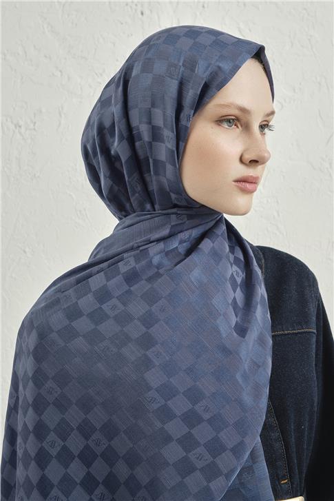 Armine Elegance İpek Pamuk Dama Şal 02