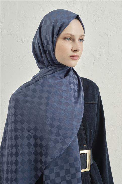Armine Elegance İpek Pamuk Dama Şal 02