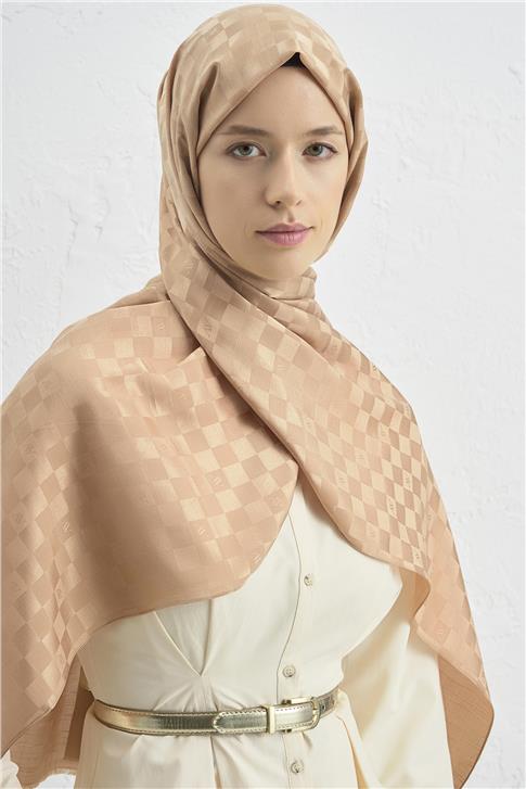 Armine Elegance İpek Pamuk Dama Şal 15