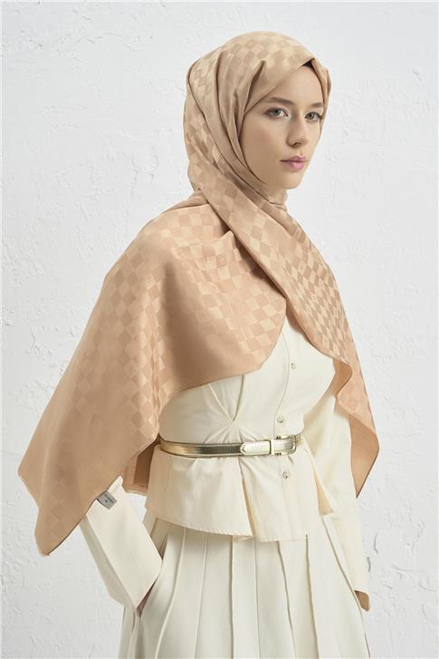 Armine Elegance İpek Pamuk Dama Şal 15