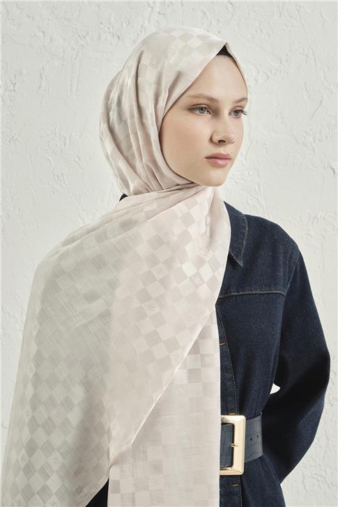 Armine Elegance İpek Pamuk Dama Şal 17