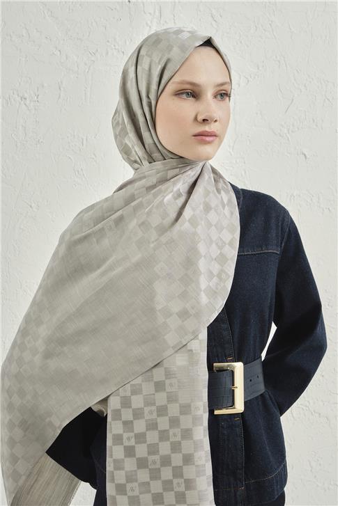 Armine Elegance İpek Pamuk Dama Şal 22