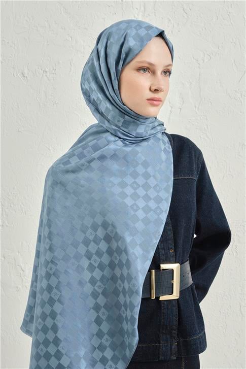 Armine Elegance İpek Pamuk Dama Şal 26