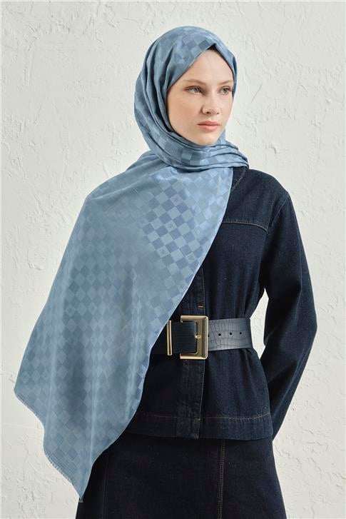 Armine Elegance İpek Pamuk Dama Şal 26