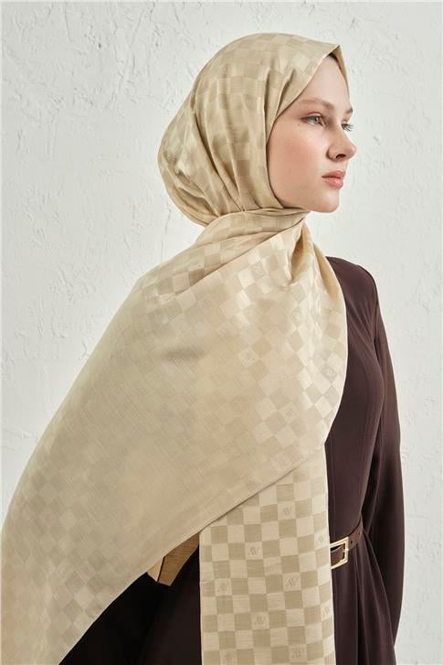 Armine Elegance İpek Pamuk Dama Şal 62