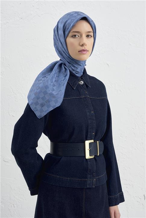 Armine Jakarlı İpek Pamuk Dama Eşarp 26 26
