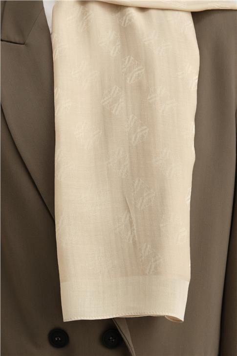Armine Tencel İpek Minimal Monogram Desen Şal 32101