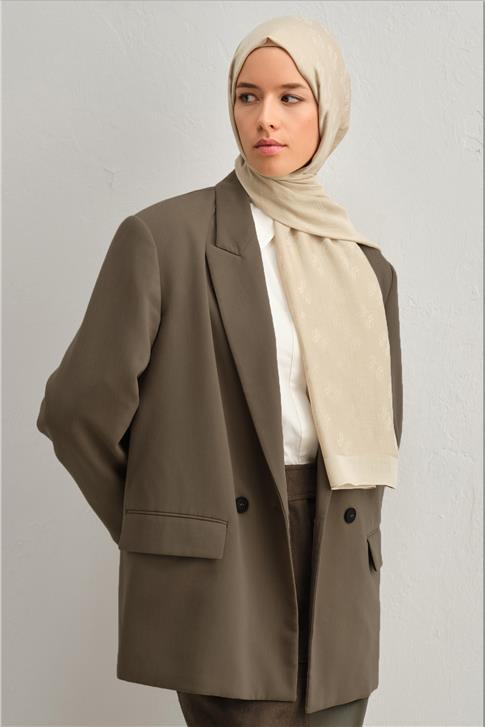 Armine Tencel İpek Minimal Monogram Desen Şal 32101