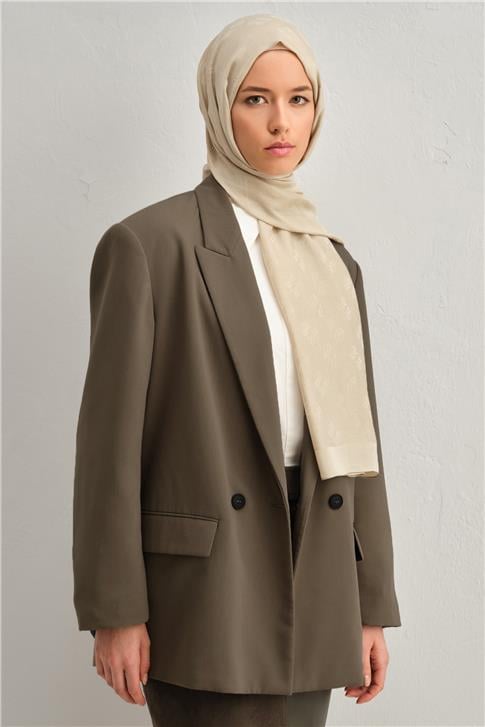 Armine Tencel İpek Minimal Monogram Desen Şal 32101