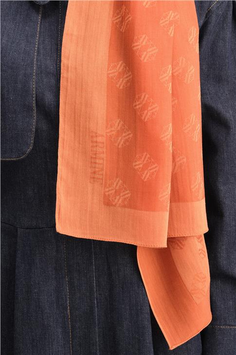 Armine Tencel İpek Minimal Monogram Desen Şal 32106