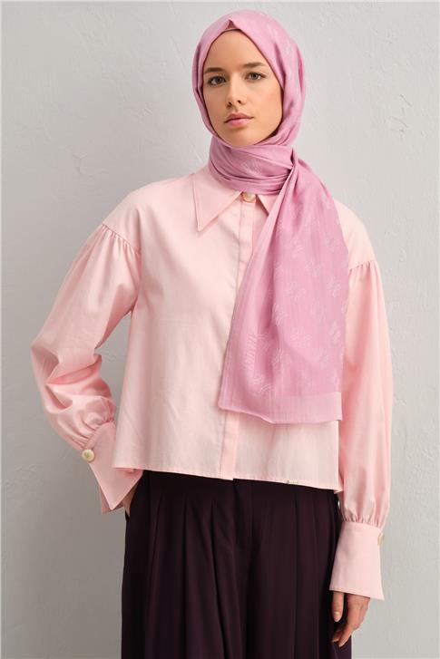 Armine Tencel İpek Minimal Monogram Desen Şal 32110