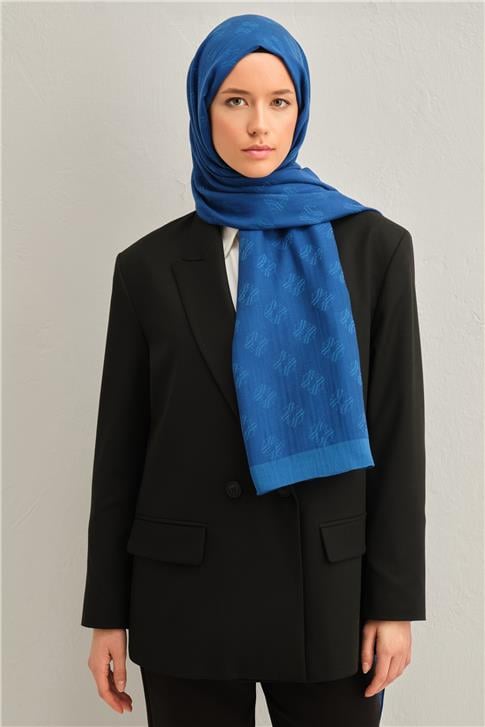 Armine Tencel İpek Minimal Monogram Desen Şal 32115