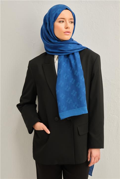 Armine Tencel İpek Minimal Monogram Desen Şal 32115