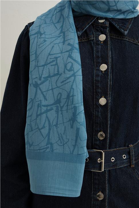 Armine Tencel İpek Kaligrafi Desen Şal 32118