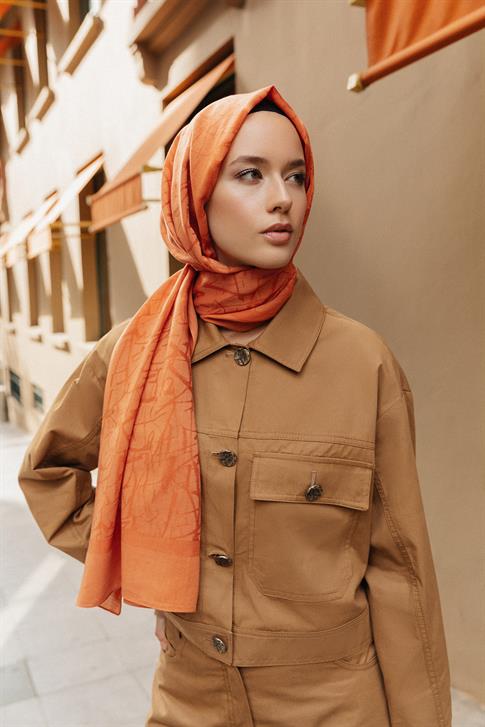 Armine Tencel İpek Kaligrafi Desen Şal 32106