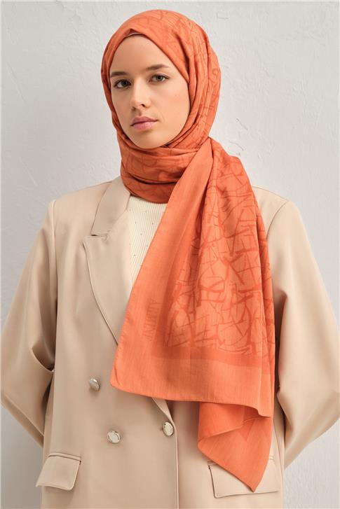 Armine Tencel İpek Kaligrafi Desen Şal 32106