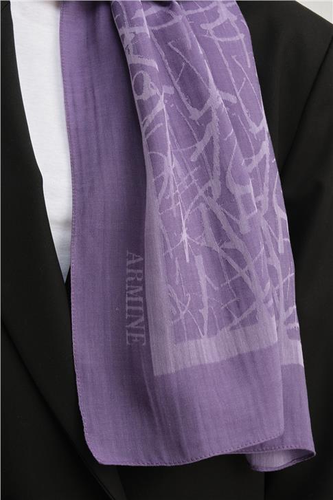 Armine Tencel İpek Kaligrafi Desen Şal 3298