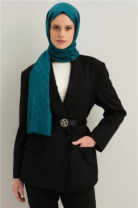 Armine Viscon Kare Desen Şal 01