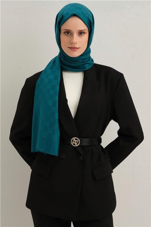 Armine Viscon Kare Desen Şal 01