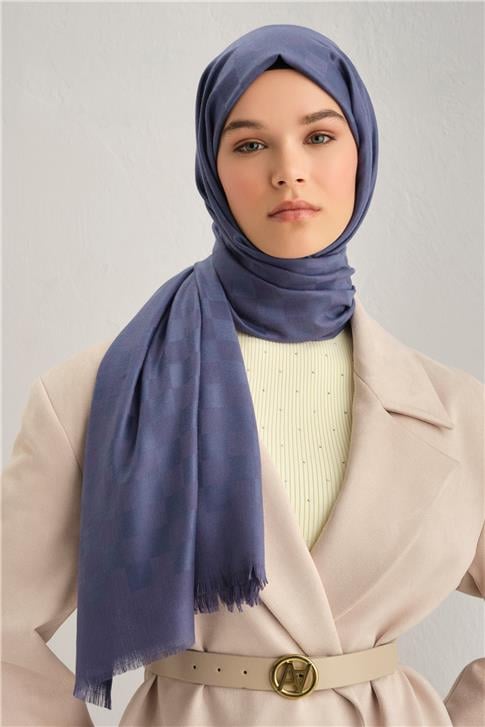 Armine Viscon Kare Desen Şal 06