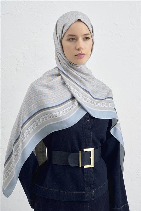 Armine İpek Tensel Monogram Şal 06