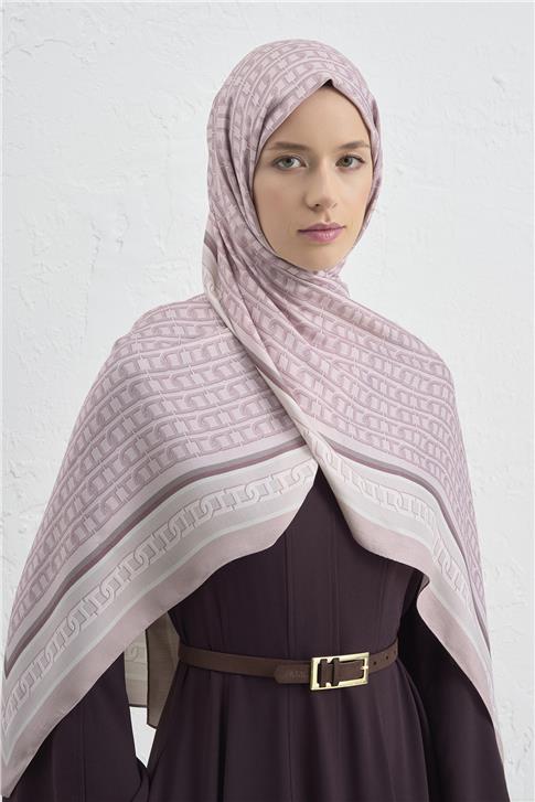 Armine İpek Tensel Monogram Şal 14