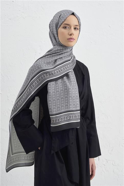 Armine İpek Tensel Monogram Şal 23