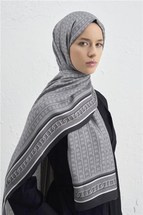 Armine İpek Tensel Monogram Şal 23