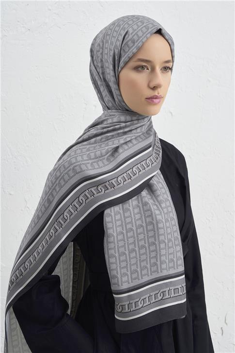 Armine İpek Tensel Monogram Şal 23