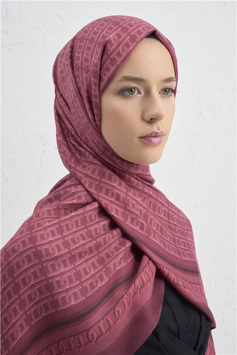 Armine İpek Tensel Monogram Şal 26