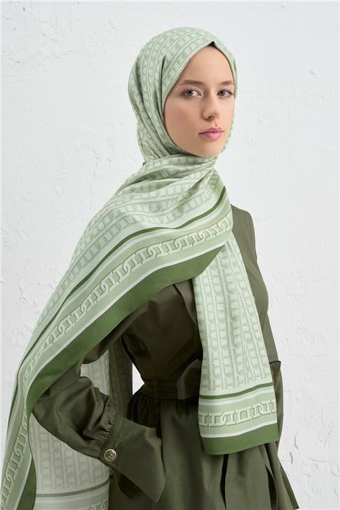 Armine İpek Tensel Monogram Şal 29