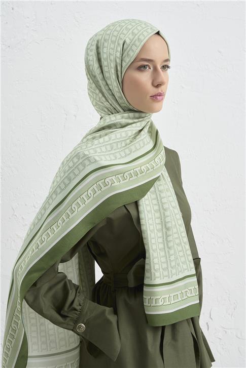 Armine İpek Tensel Monogram Şal 29