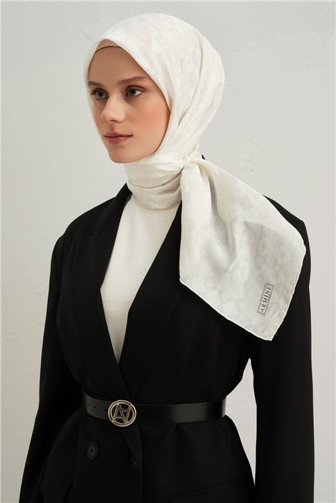 Armine Jakarlı İpek Pamuk Eşarp 20