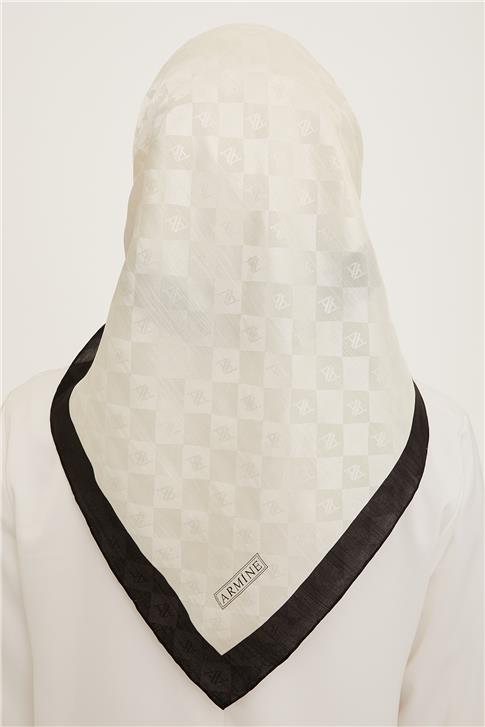 Armine Jakarlı İpek Pamuk Eşarp 92