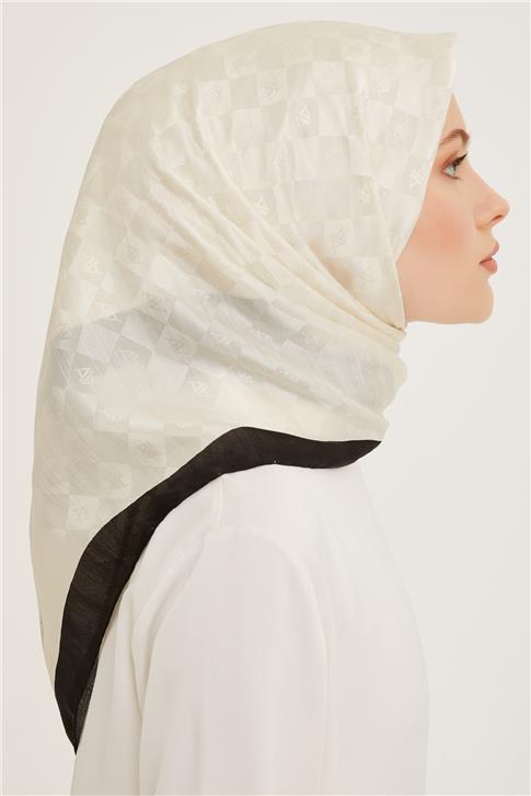 Armine Jakarlı İpek Pamuk Eşarp 92