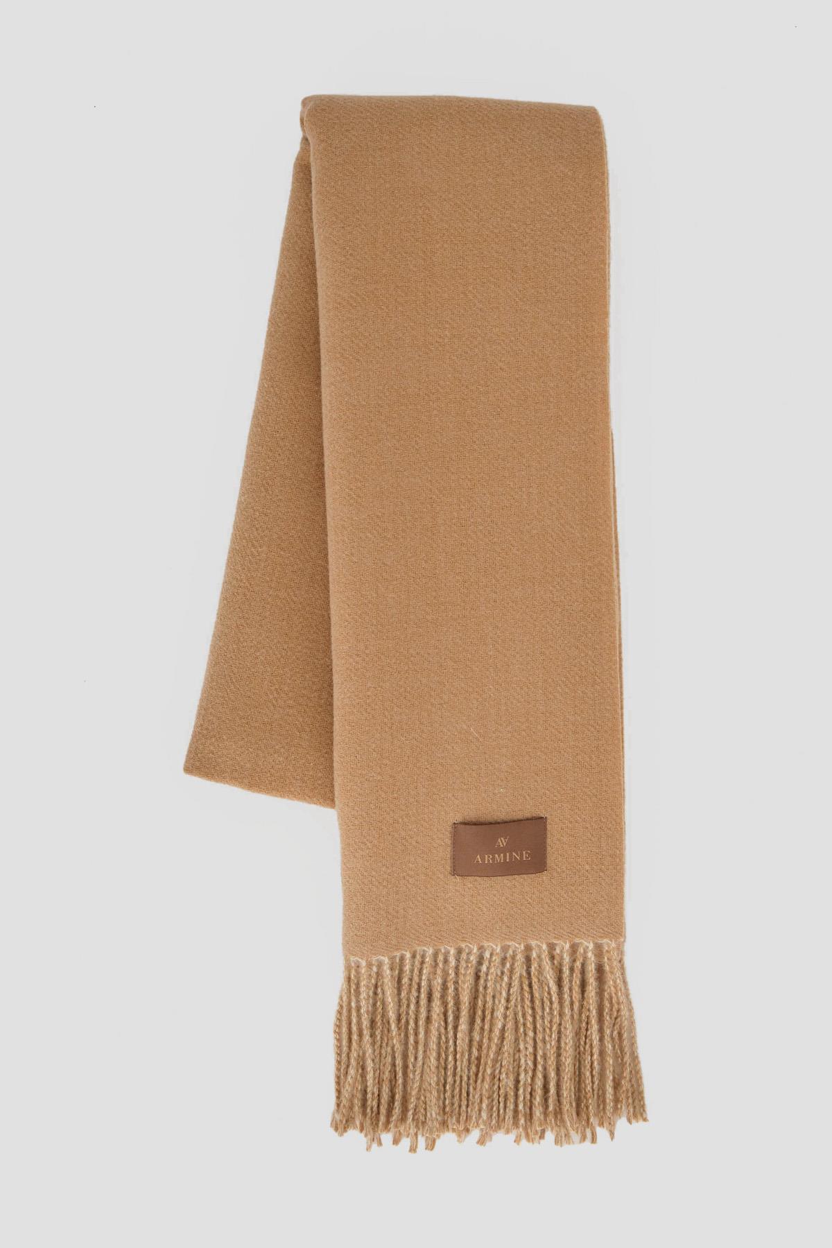Armine Püsküllü Atkı Camel · 2