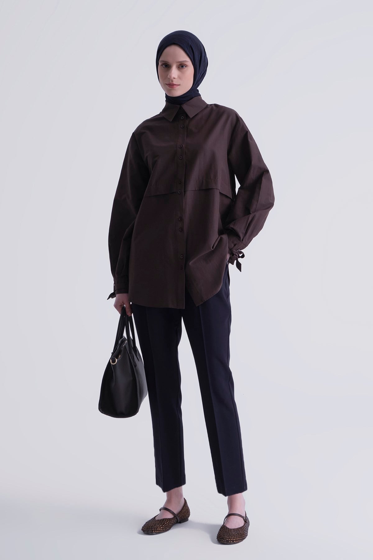 Armine Beli Lastikli Pantolon Lacivert AGPN1040-LCV | Armine